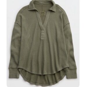 Aerie Lumberjane Waffle Knit Pullover